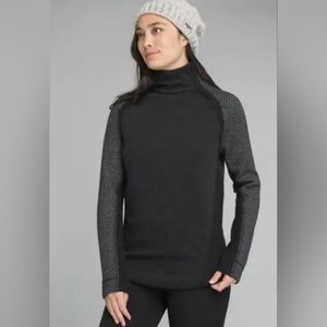 Prana Brandie Sweater  Women's Snap Closure Roll Neck XL
